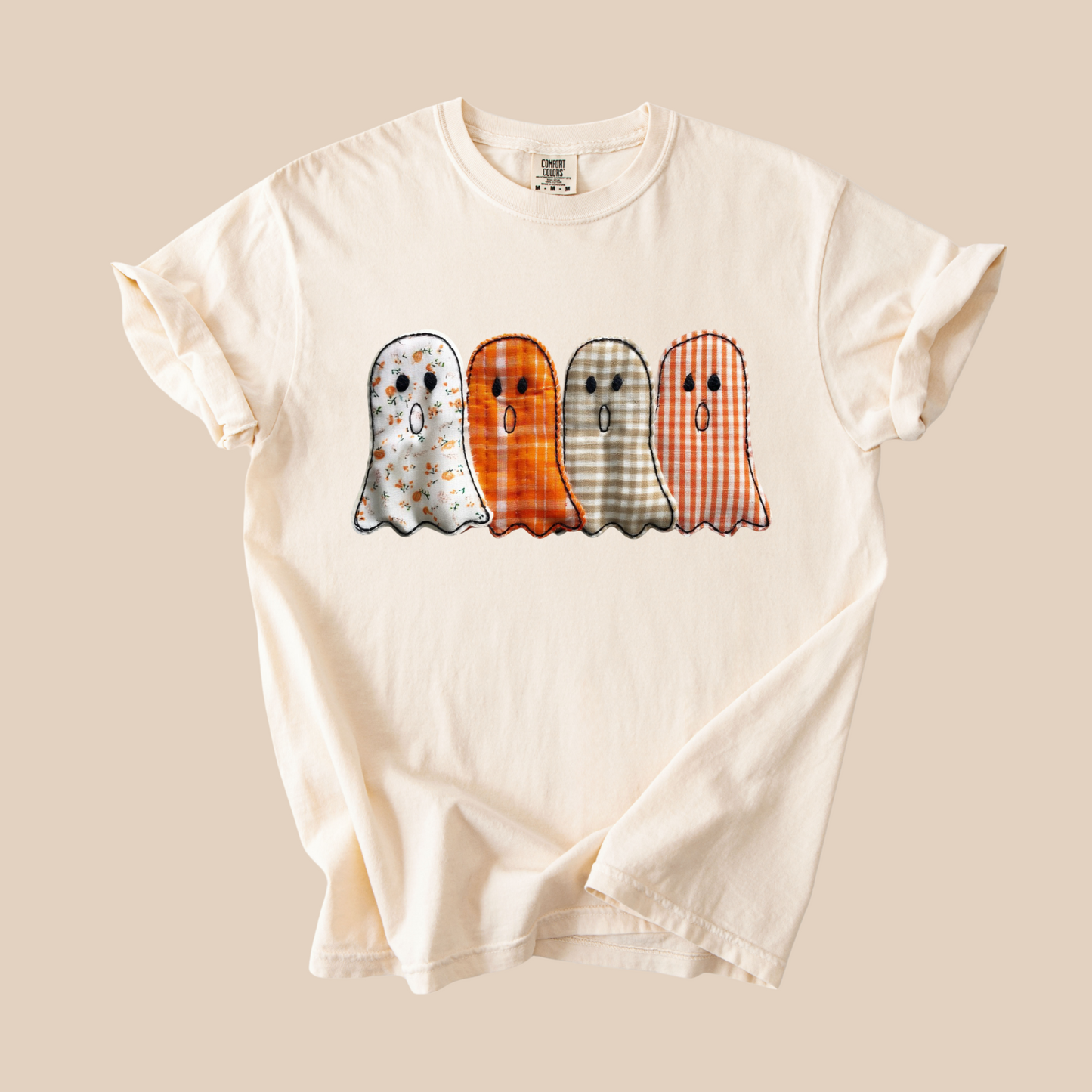 Patchwork Ghost Tee/Crewneck