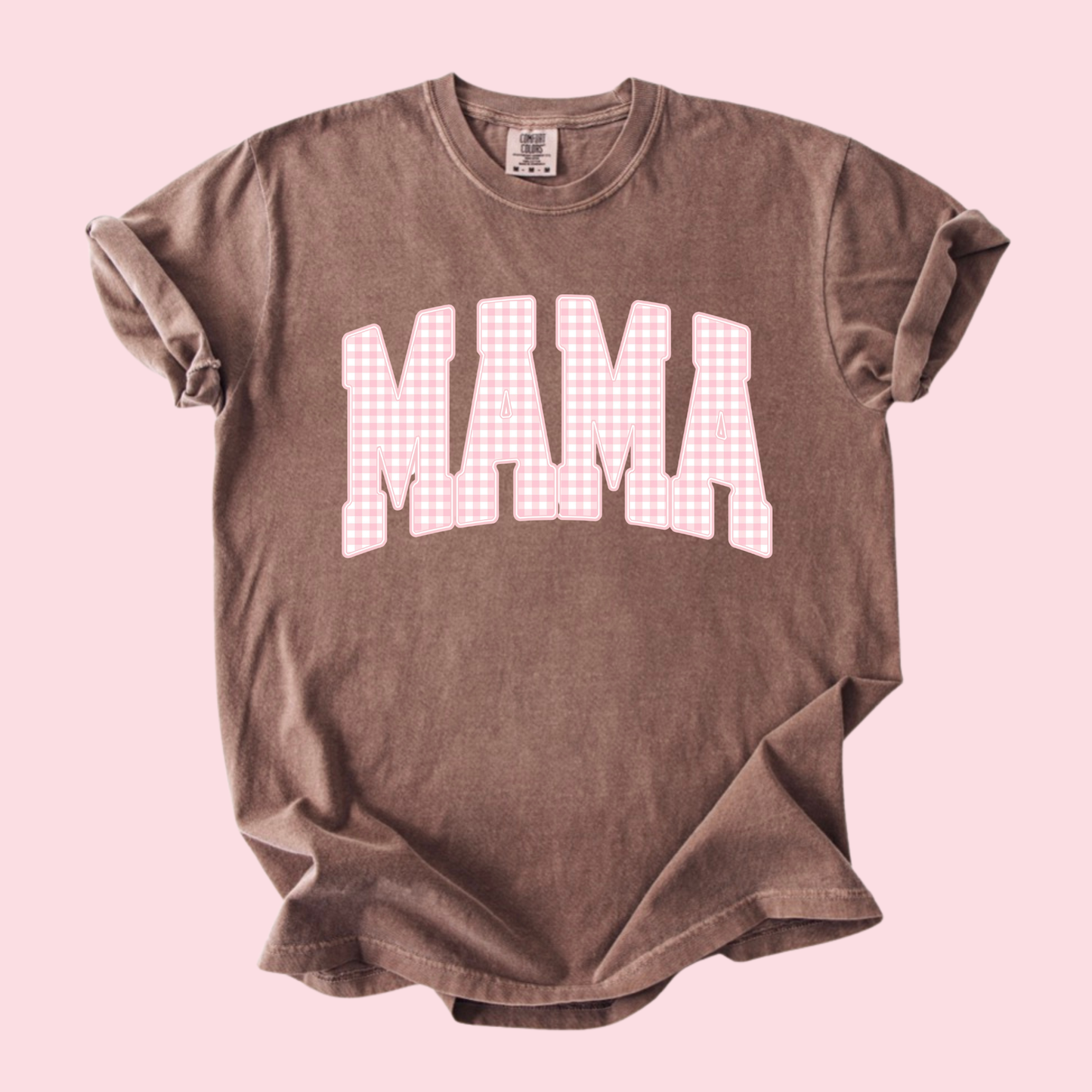Gingham MAMA Tee