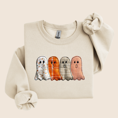 Patchwork Ghost Tee/Crewneck